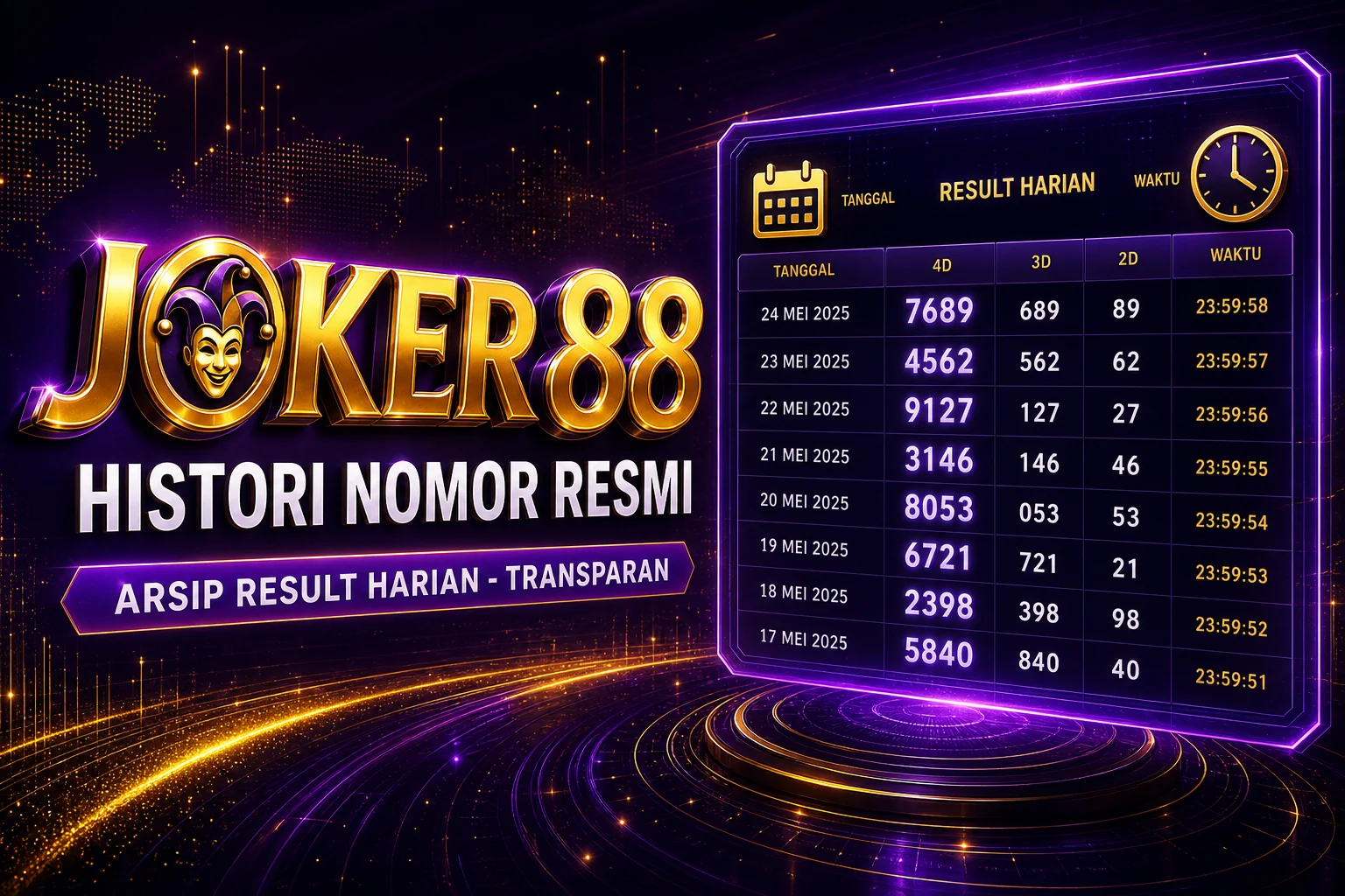 Histori Nomor JOKER88 Goceng — Arsip Keluaran Resmi Tools Togel