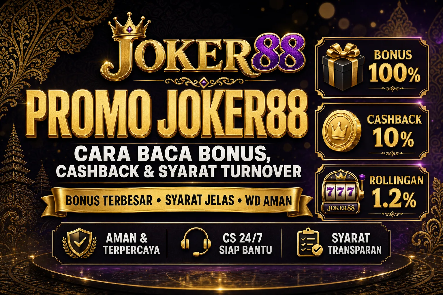 Promo JOKER88 Goceng — Bonus Member Baru, Cashback & Turnover